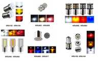 LED Лед Крушки,Mигач,Стоп,Габарит, 9 LED, 1156 BA15S, 12V, Три Цвята