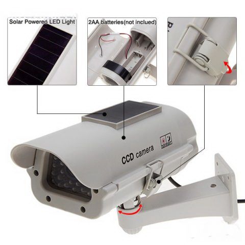 Фалшива камера със соларен панел за външен монтаж
