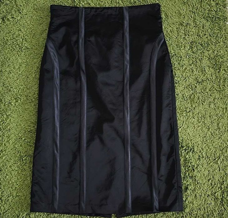 Top + fusta  midi din satin