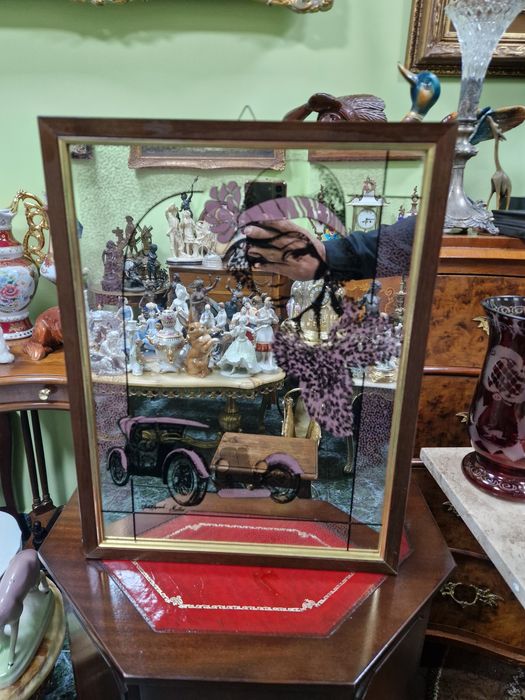 Страхотно антикварно рекламно огледало