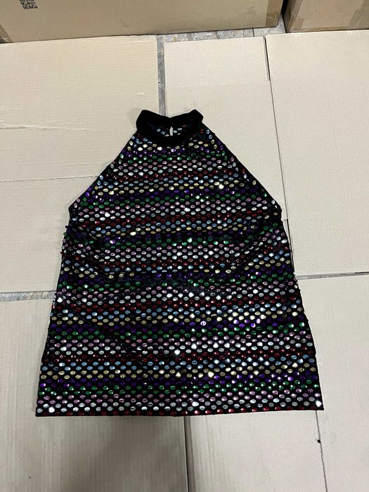 Top vintage paiete colorat