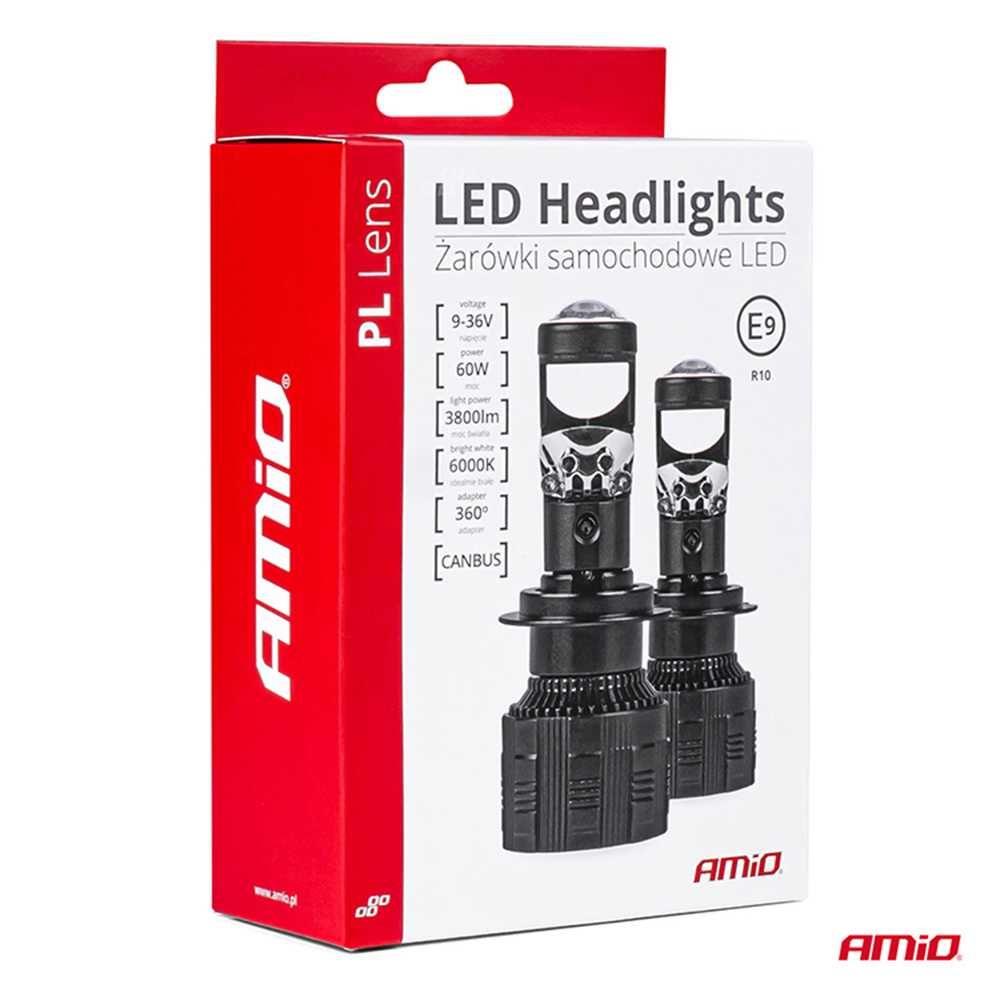 Крушки AMIO PL LED H4/H19, Canbus 60W, 9-32V, 6000K