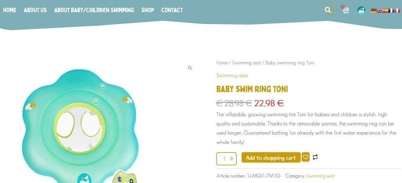 Colac gonflabil bebe si copii edwekin, 56 cm, Reducere 50%