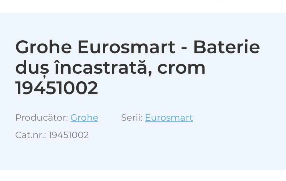 Baterie incastrata grohe