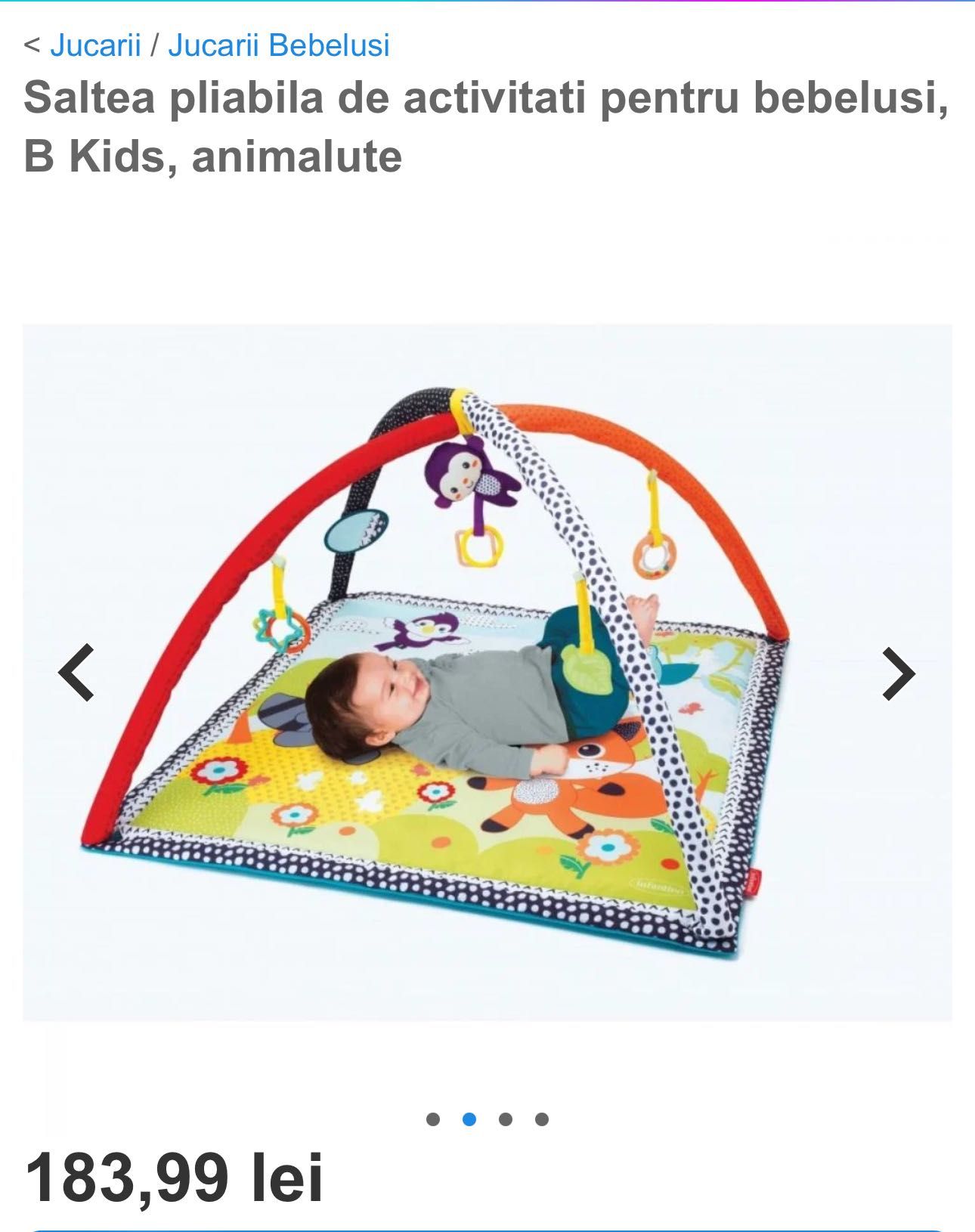 Saltea activitati bebeluși ,,Infantino” - model Safari.