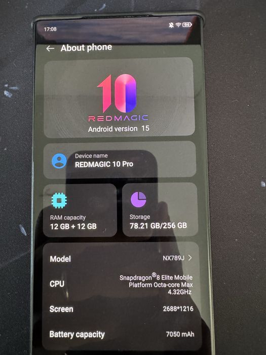 RedMagic 10 Pro Shadow – 12 GB/256 GB