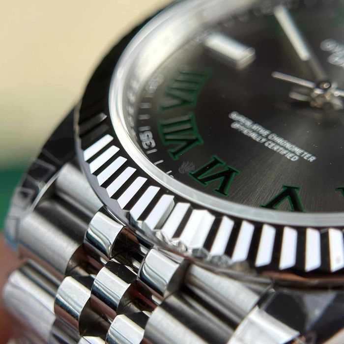 rolex datejust 41mm jubilee wimbledon сребро