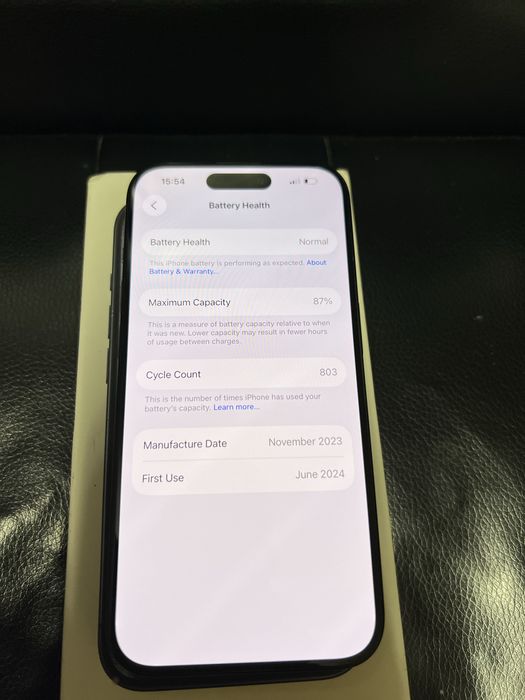 iPhone 15 Pro / Blue Titanium / като НОВ !!!