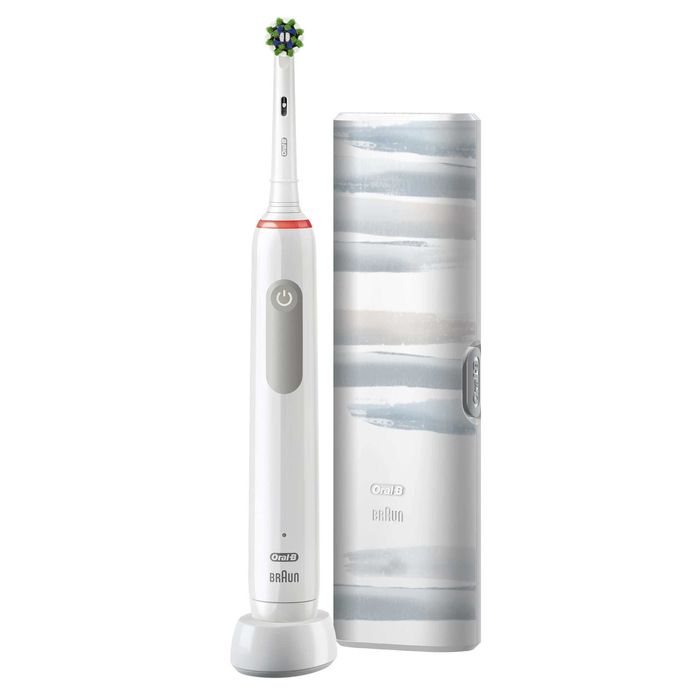 Periuta de dinti electrica Oral-B Pro 3 3500, Curatare 3D, Alb