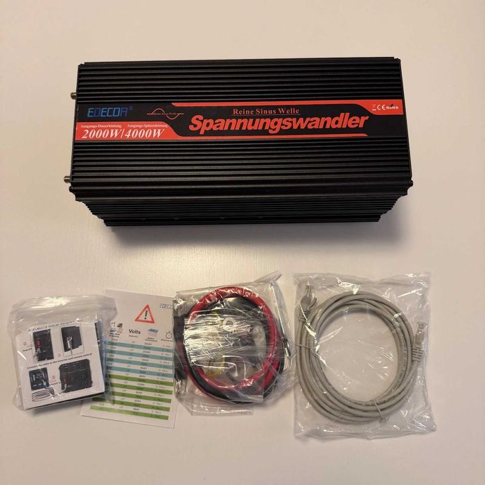 Ивертор 24V номинална мощност 2000W, пикова 4000W, чиста синусоида