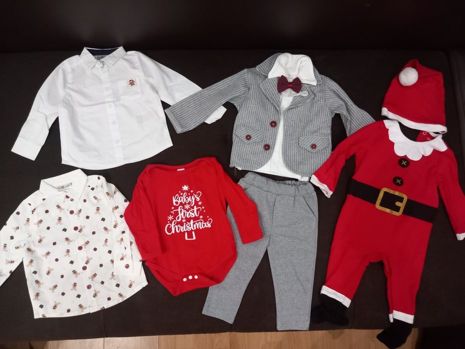 Lot hăinuțe bebe Crăciun 74-80