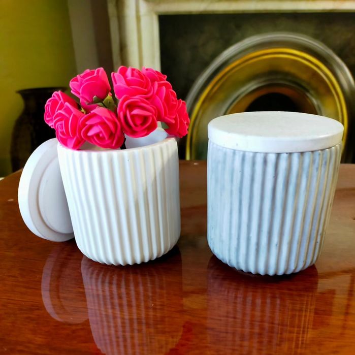 Шкатулка интерьерная с гипсовой крышкой