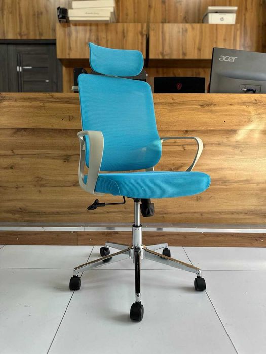 Кресло для офиса и дома - PRICHER синий и розовый