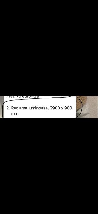 Vând reclama luminoasă