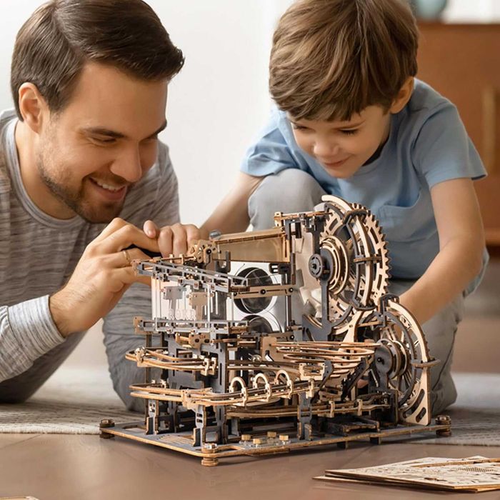 ROKR Marble Run 3D Yogʻoch Puzzle — Mexanik Model