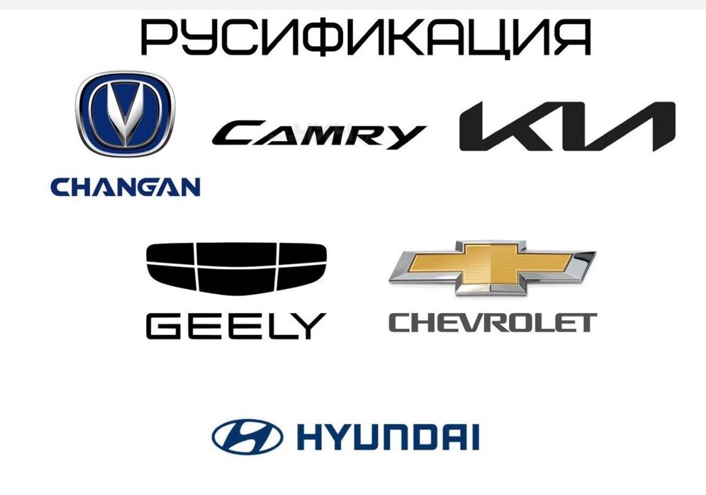 Русификация Китайских KIA Hyunday и других авто с выездом