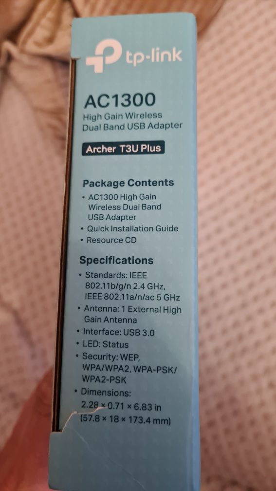 TP-link AC1300 Mini Adaptor USB Wireless MU-MIMO ARCHER T3U USB 3.0
