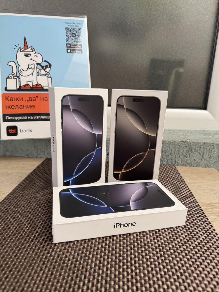 512‼️ ЛИЗИНГ 95лв/м*iPhone 16 pro max*НЕРАЗПЕЧАТАН 16про макс