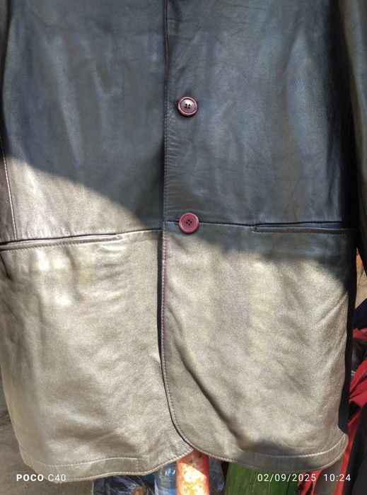 Sacou Zara din piele naturala moale de manusa L ca nou