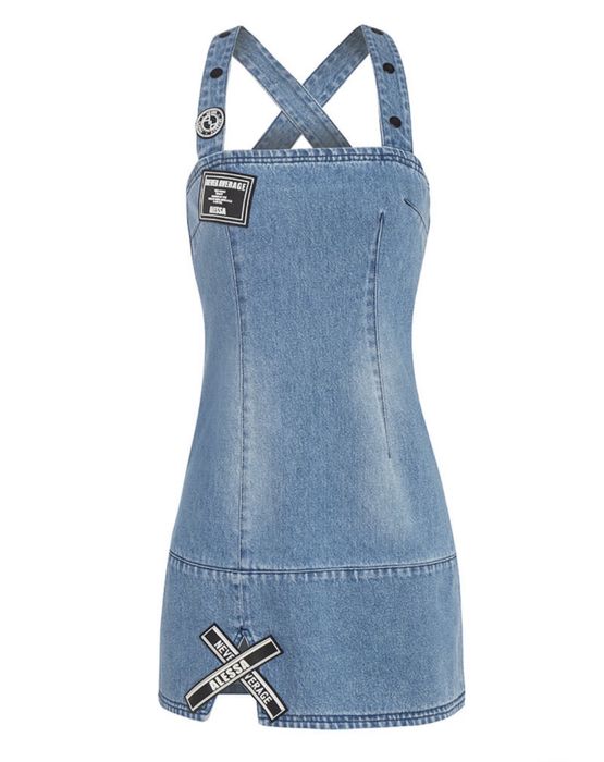 Rhythm Of The Night Bodycon Рокля От Деним - Син