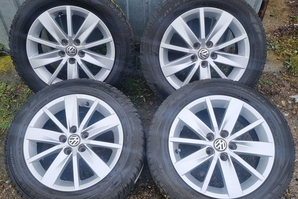 jante originale vw polo, seat ibiza, cu anvelope de iarna 185/60/15