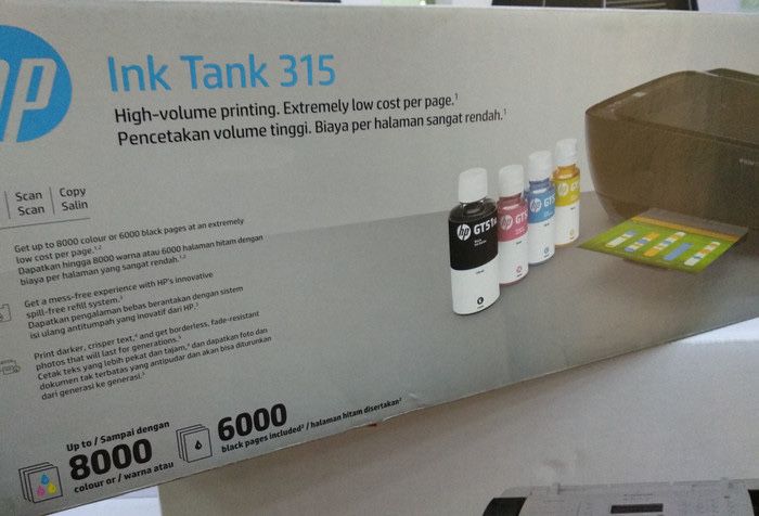 Новые 3 в 1 принтер ксерокс сканер HP ink tank 315