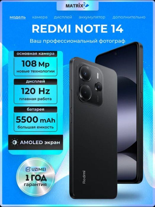 Смартфон Xiaomi Redmi Note 14