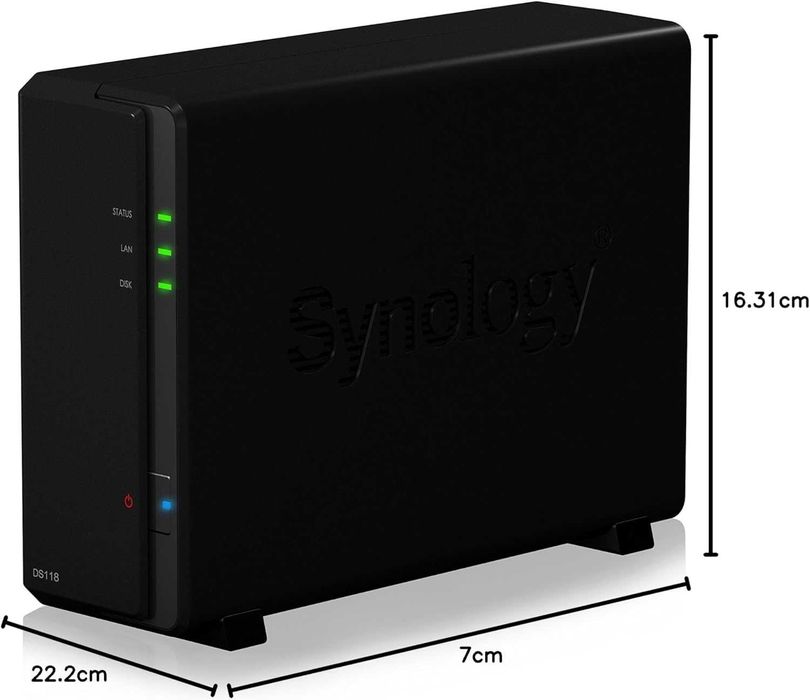 NAS Synology DS118 Quad-Core 4K USB 3.0 Backup & Media Server - OFERTA
