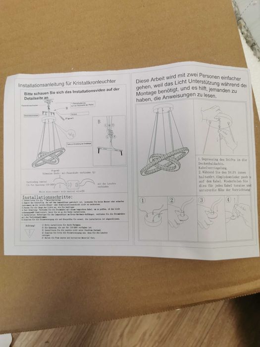 Candelabru 3 inele,lumina led reglabila