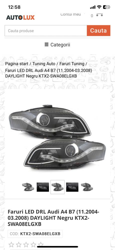 Faruri LED DRL Audi A4 B7