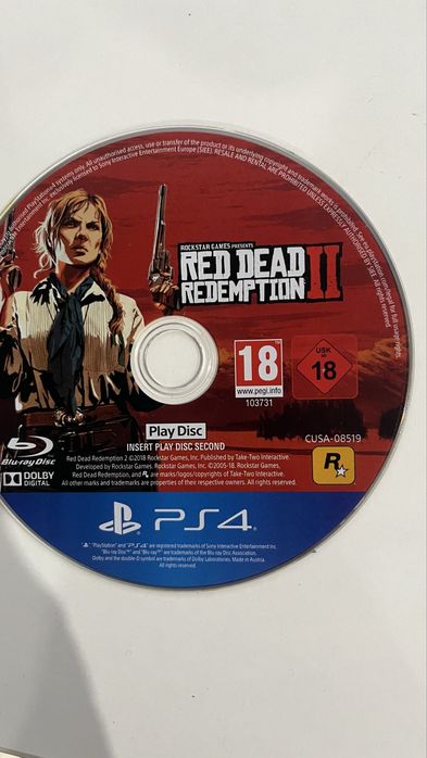 Red Dead Redemption 2 (PS4/PS5) — диск в отличном состоянии