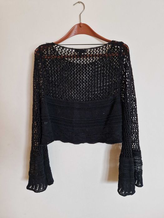 черна блуза тип мрежа