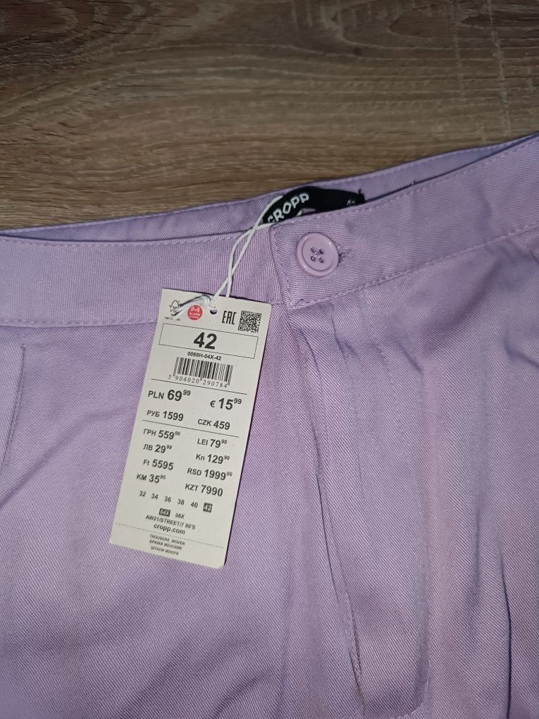 Pantaloni eleganti noi cu eticheta crop mărime 42
