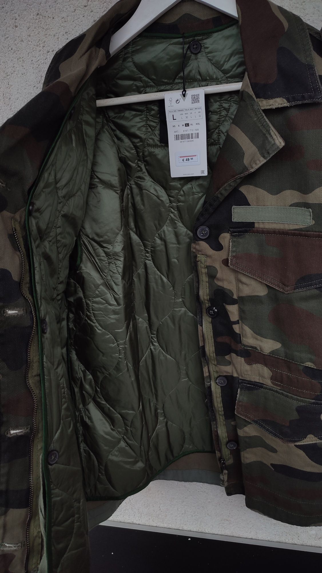 Jacheta geaca Camo Utility Zara dama army camuflaj armata fete femei