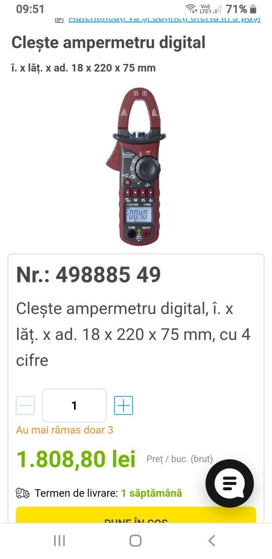 Clampmetru+aparat masura digital complex