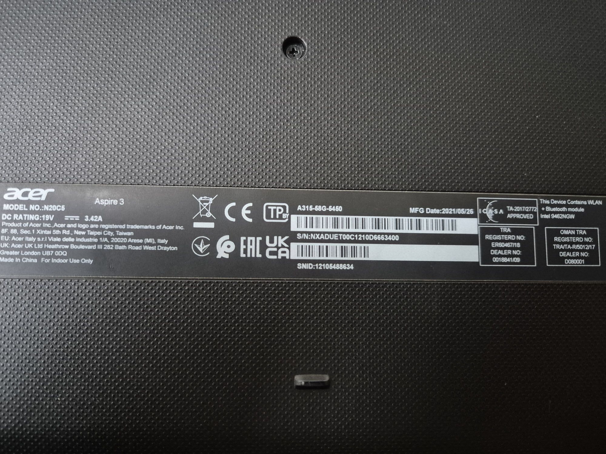 Laptop Acer aspire 3