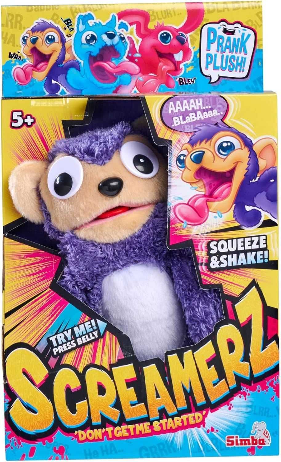 Интерактивна плюшена играчка ScreamerZ Крещящ Заек Маймуна Simba