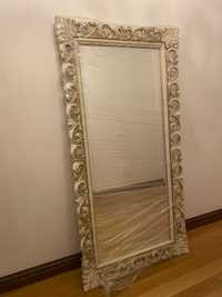Oglinda de perete, noua, cu rama de lemn masiv lucrata manual 180x90