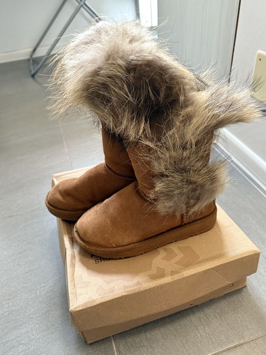 Ghete tip Ugg din piele naturala
