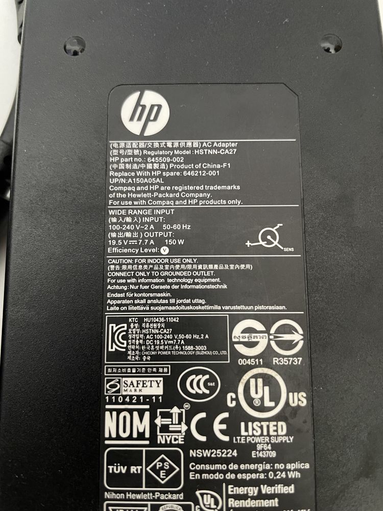 Incarcator laptop HP 150W mufa rotundă