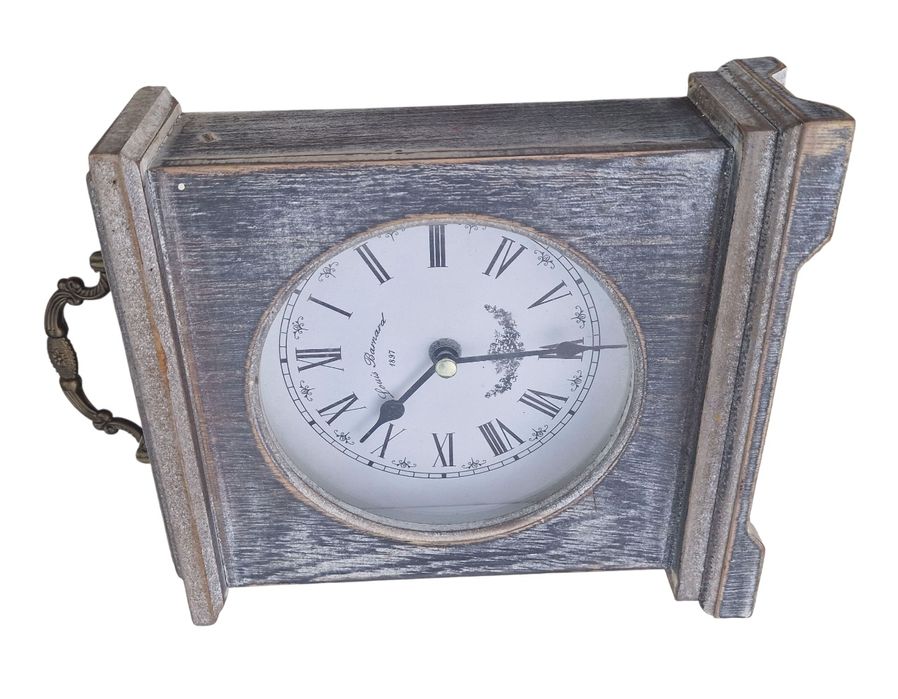 Ceas de Masa Vintage/Rustic  - Stil Suedez/Shabby Ch cu baterie.