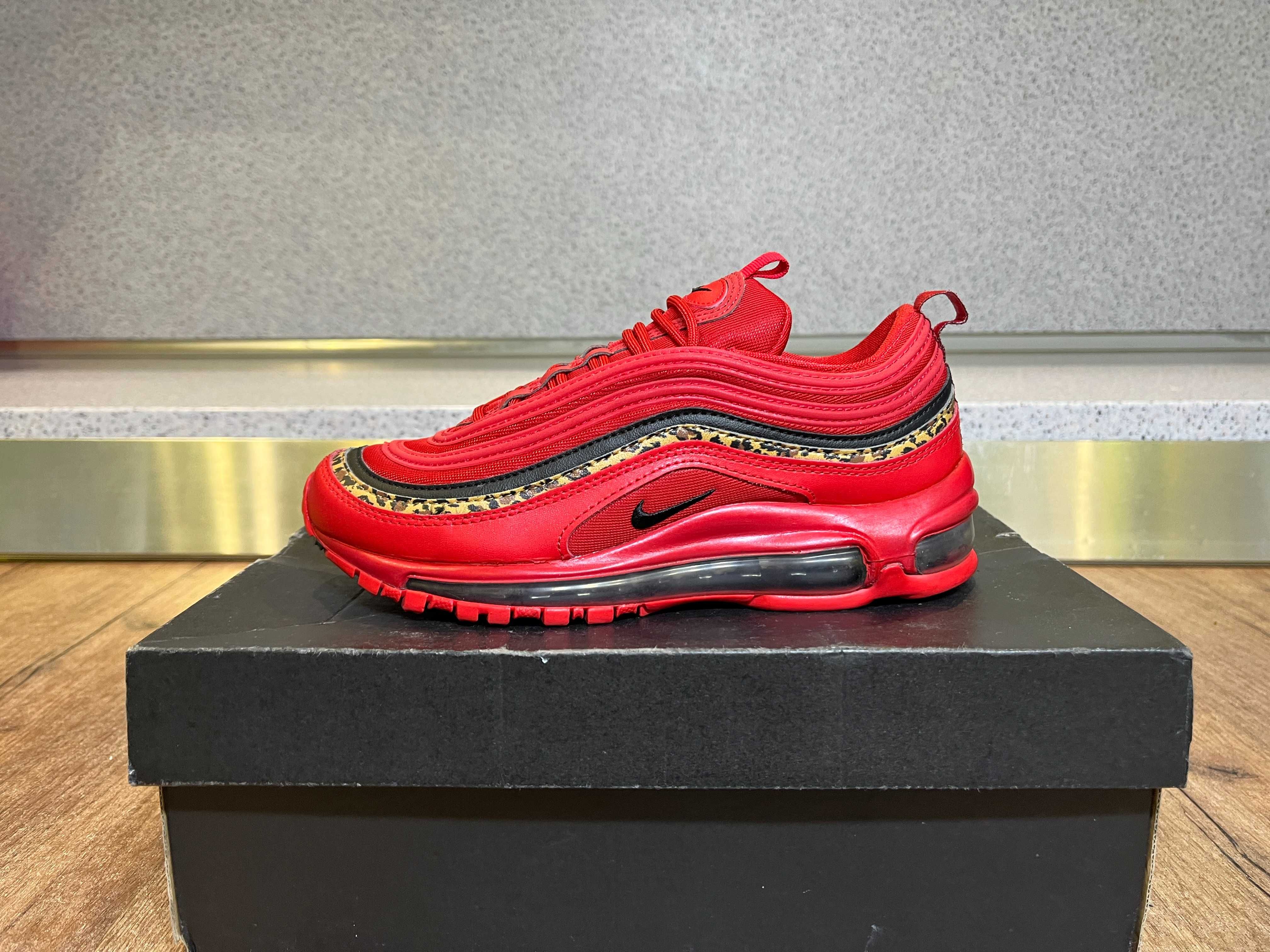ОРИГИНАЛНИ *** Nike Air Max 97 Premium " Leopard Pack " Red Black