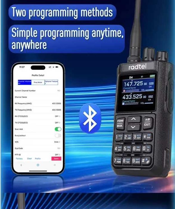 Radtel RT-900 8W Radio cu bandă completă Walkie Talkie 256CH NOAA