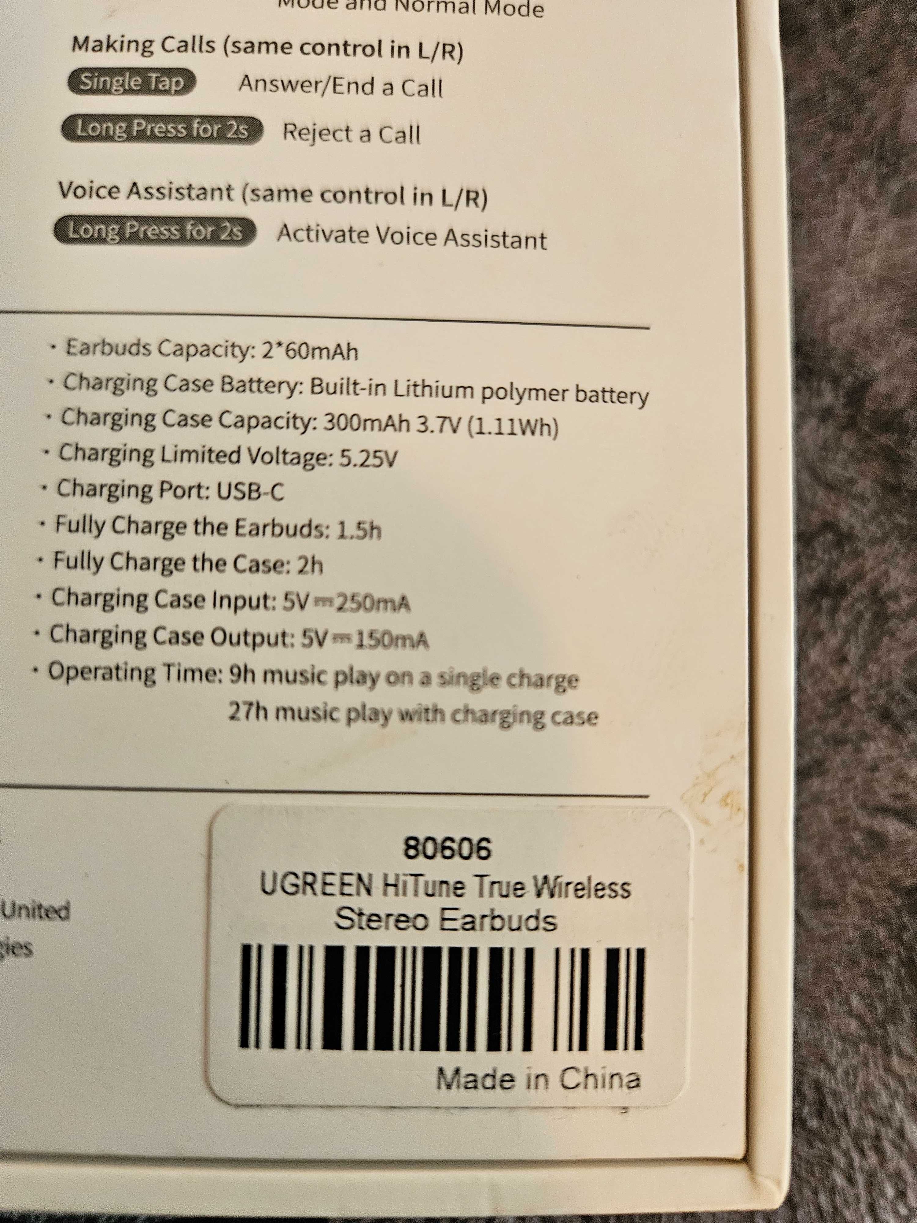 Bluetooth слушалки Ugreen HiTune