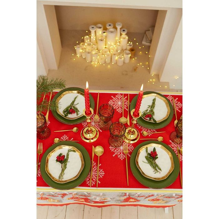 Новогодняя скатерть «Домашний уют» 145×220 см и 145×260см.