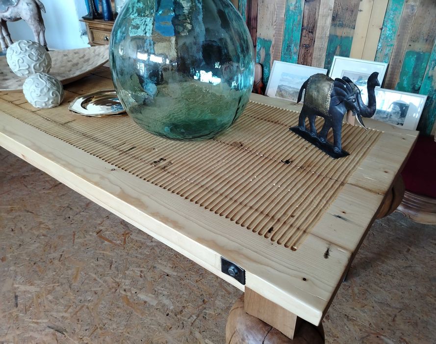 Masa consiliu (evenimente) din lemn masiv vechi, stil industrial