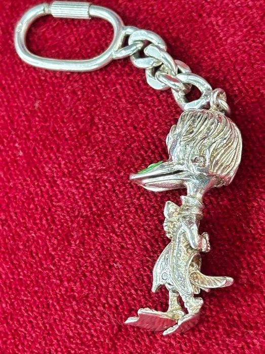 Pandantiv uimitor din argint cu model mobil Donald Duck emailat