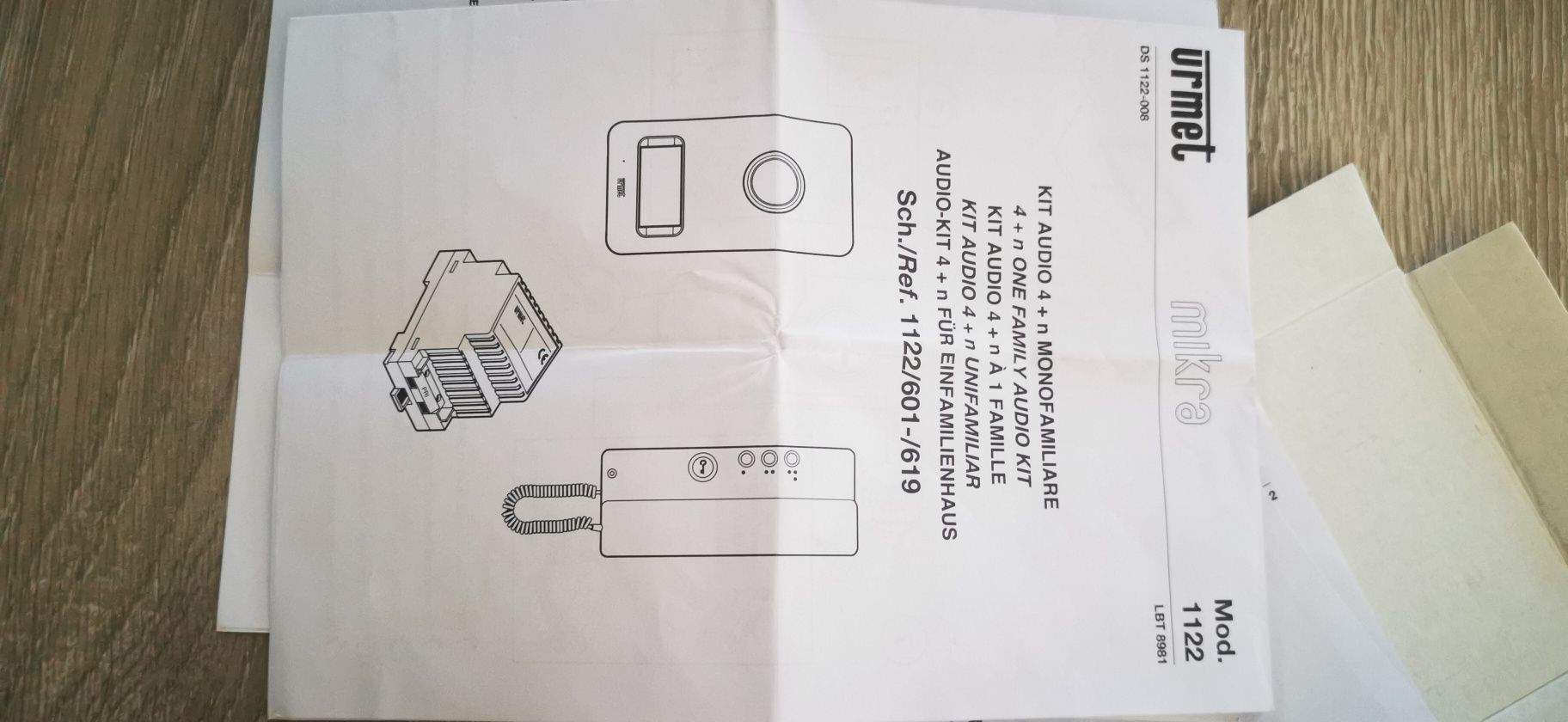 Interfon URMET kit audio 4 wire sistem