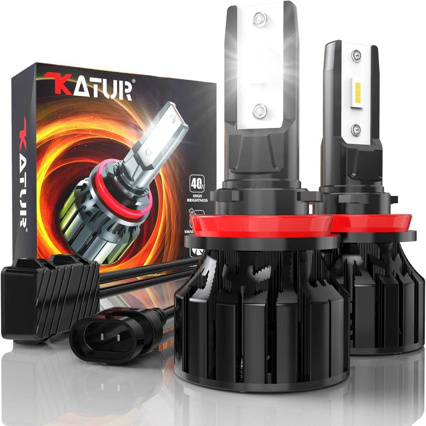 LED крушки KATUR H11 80W 16000LM –студенобяло осв с висока ефективност