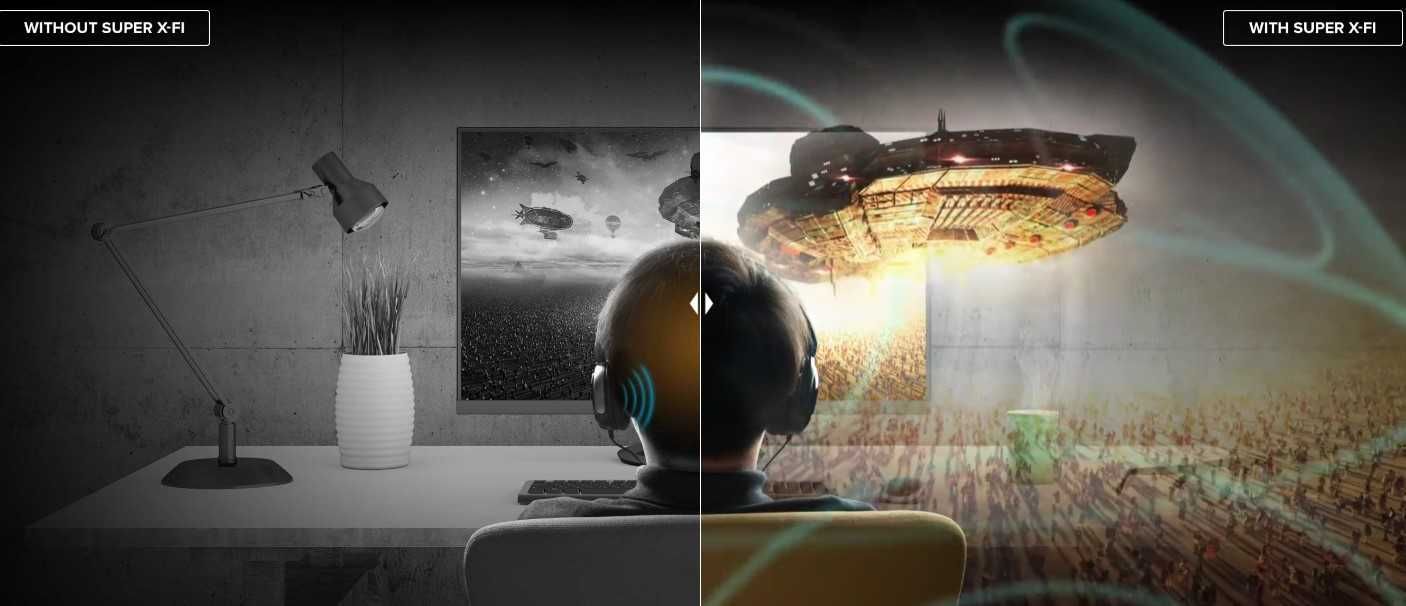 Кожени безжични слушалки CREATIVE SXFI THEATER + Гаранция